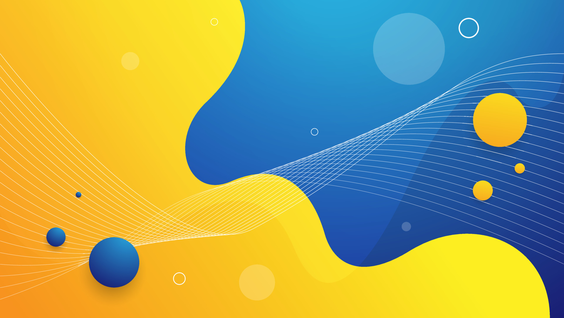 abstract fluid background with blue and yellow color. vector
