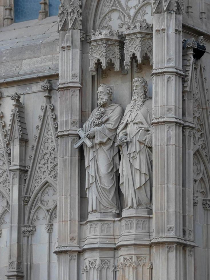 Gothic cathedral of the city of Barcelona photo