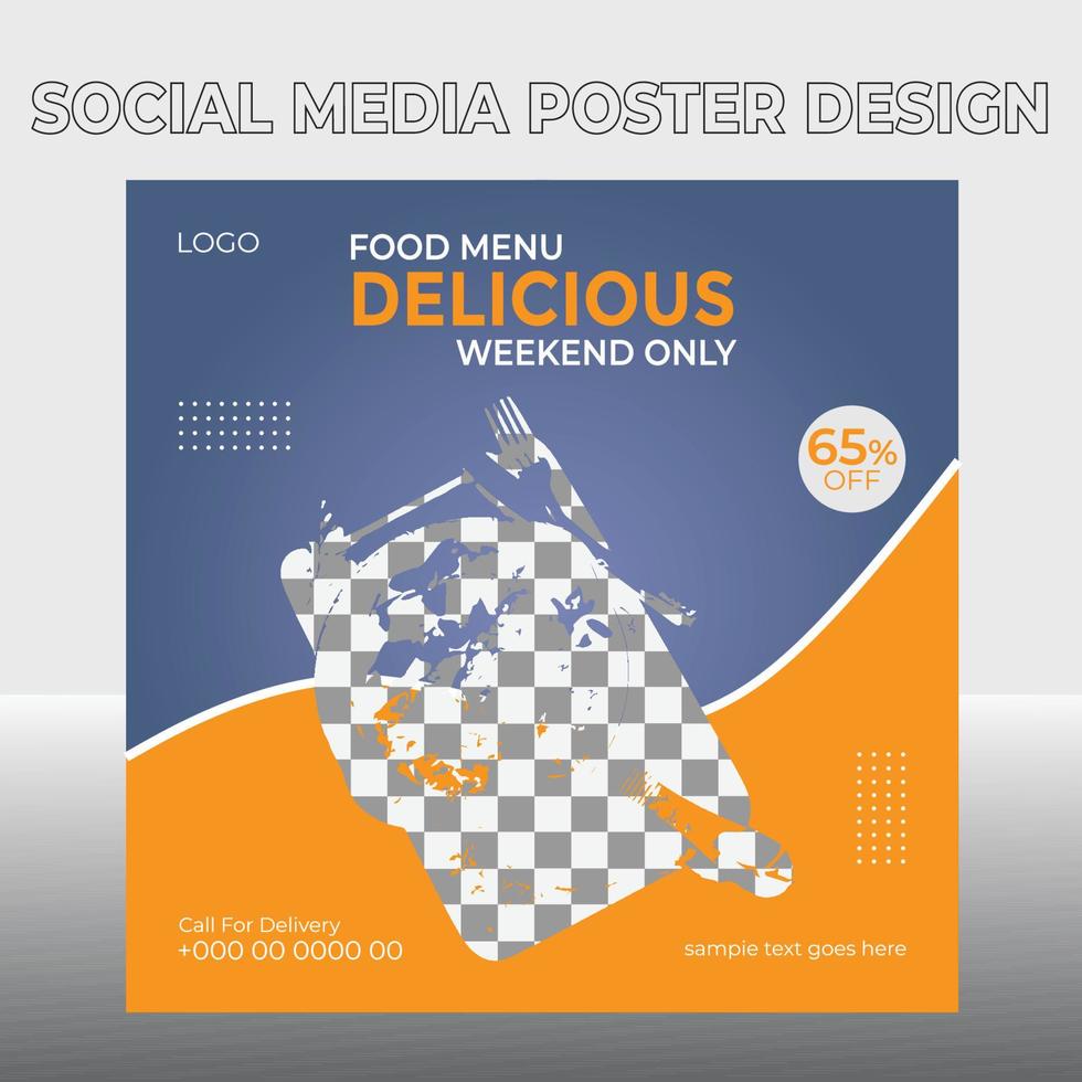 Social Media Poster Design vector