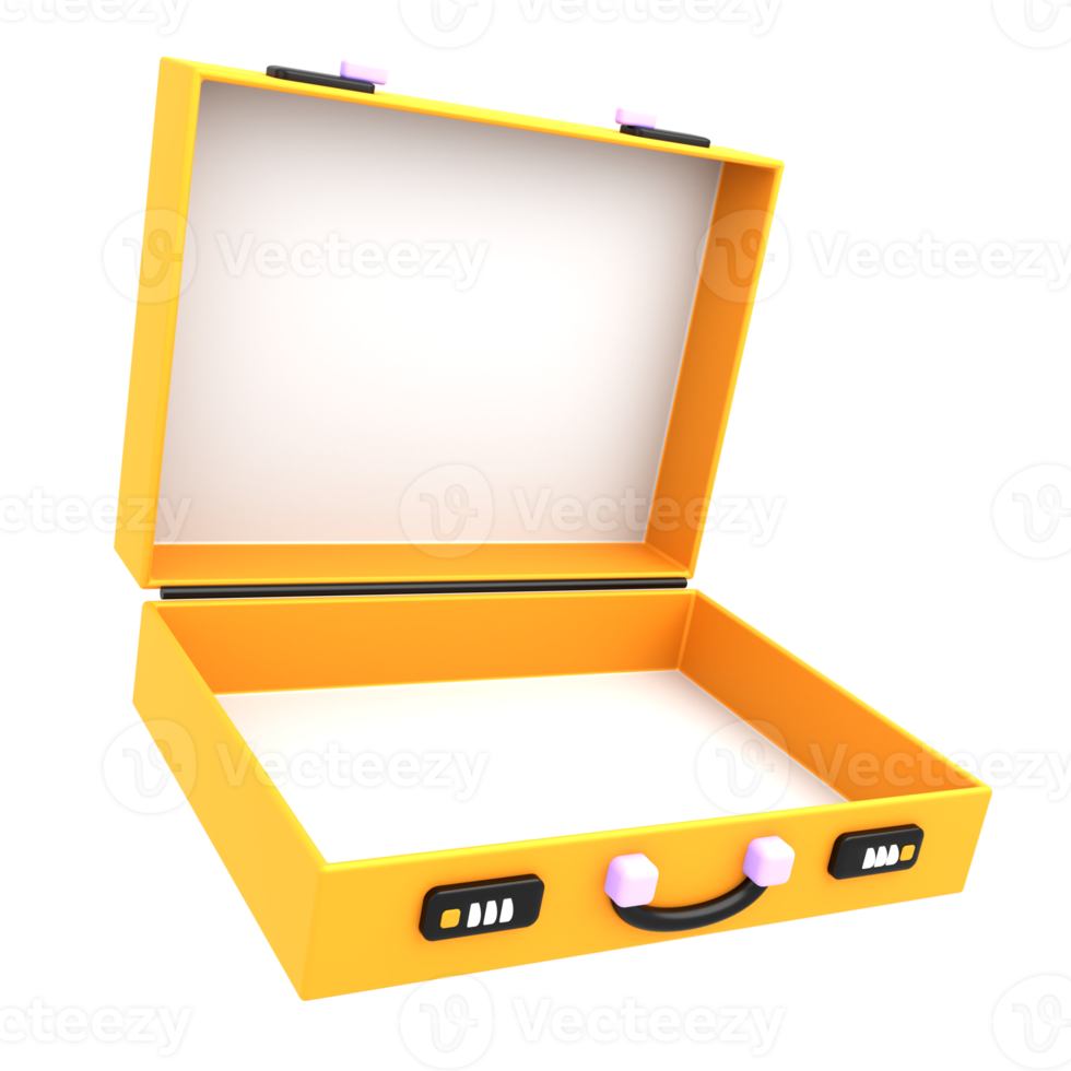 3d icon business empty briefcase png