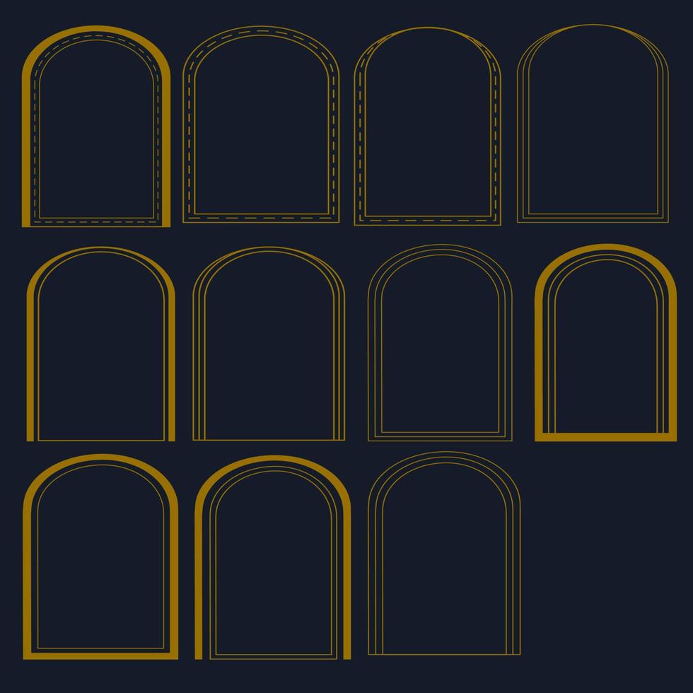 Geometric Monoline Arc Frame vector