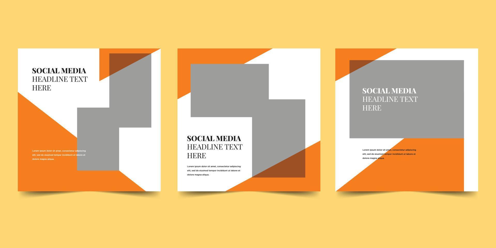 Minimalist social media post banner template. vector
