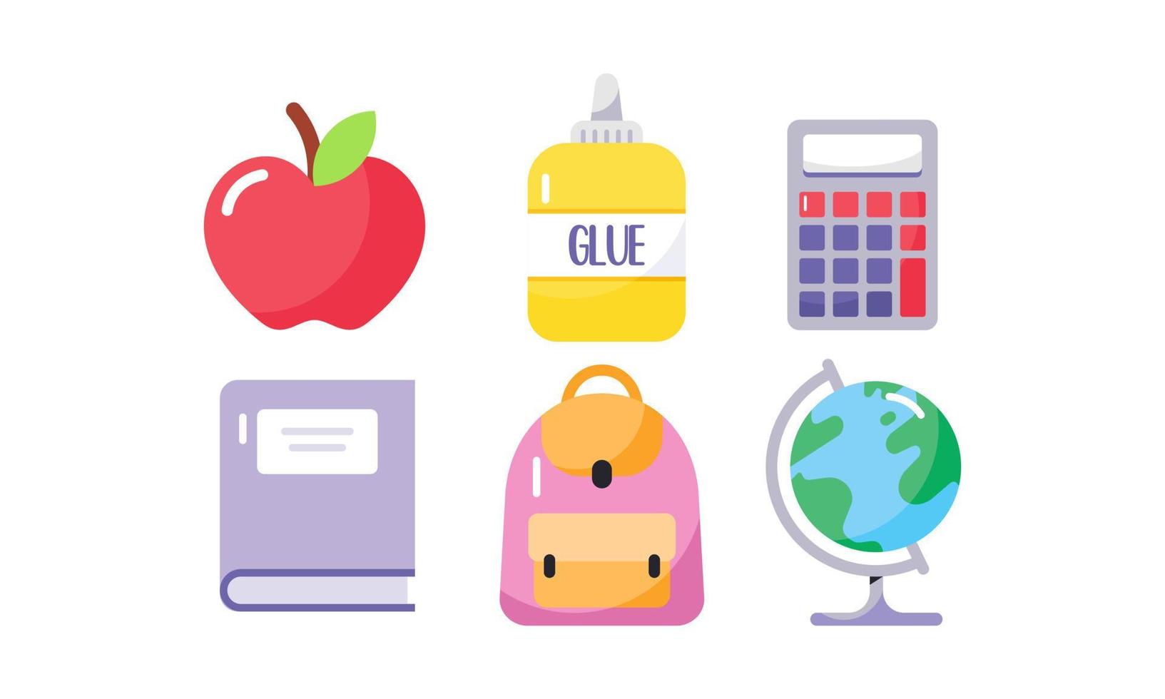 Stationery and School Equipments Vector