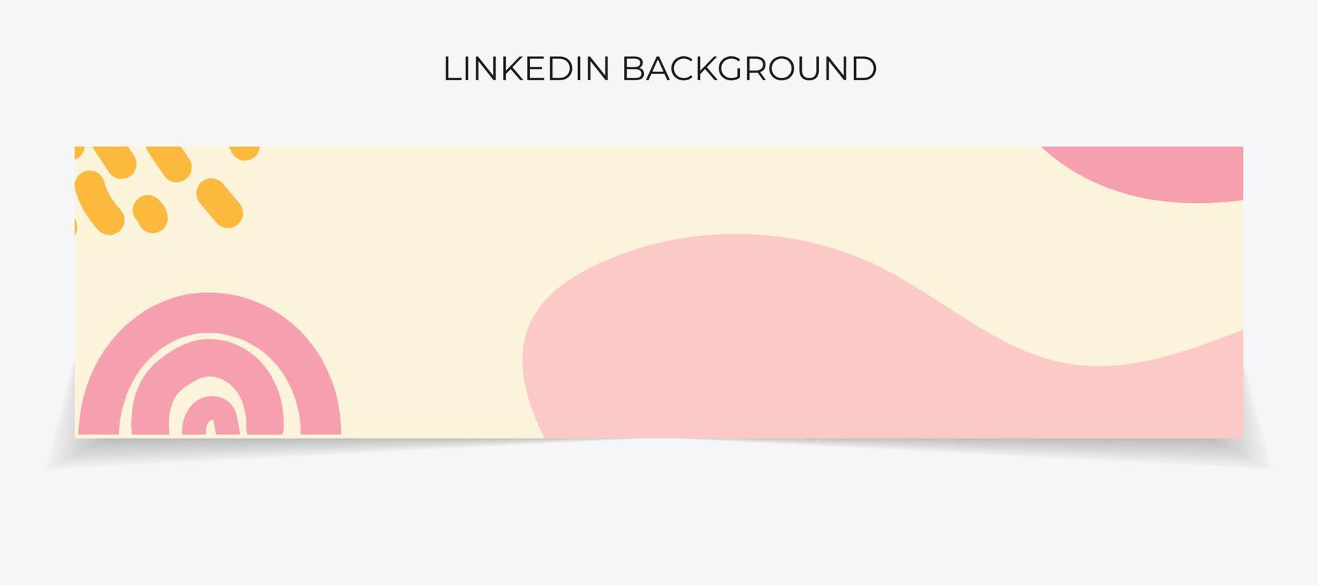 Abstract handdrawn linkedin banner, linkedin template vector