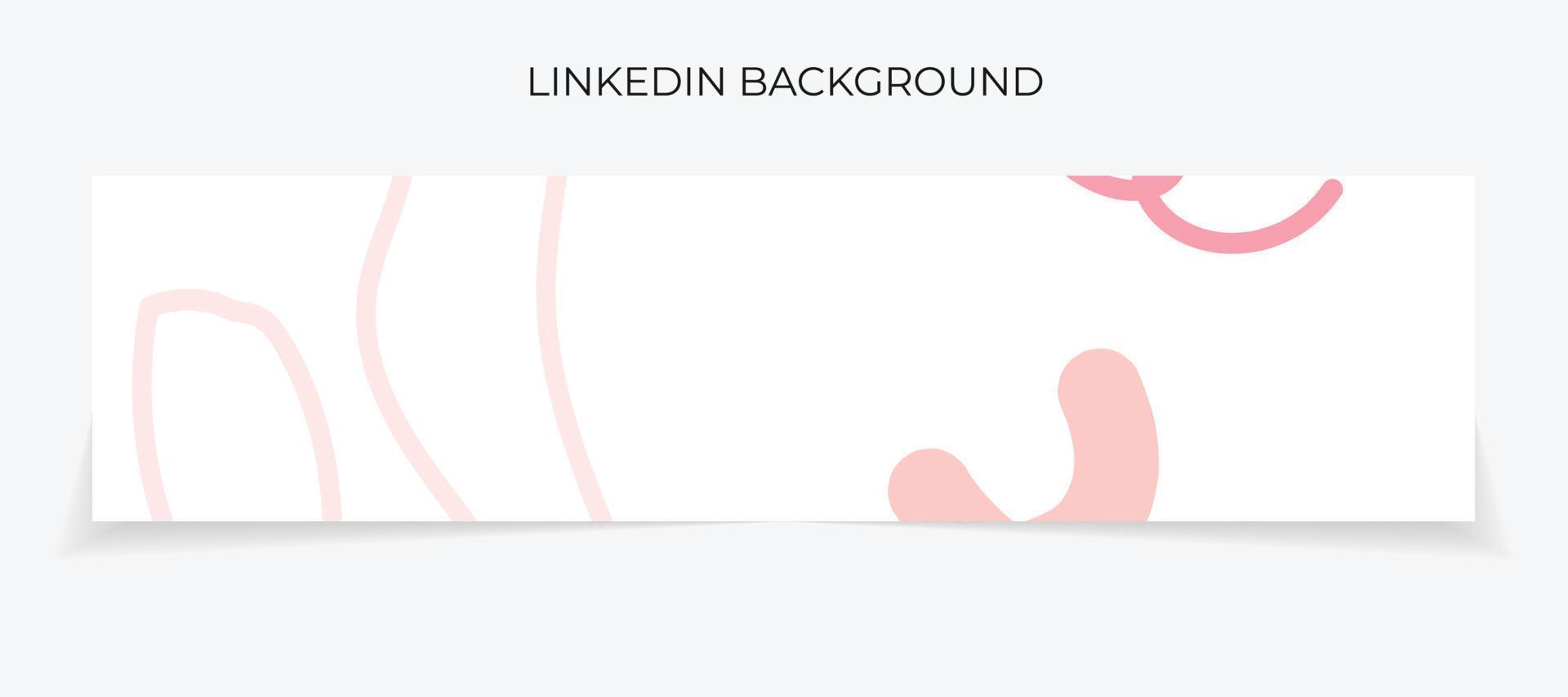 Abstract handdrawn linkedin banner, linkedin template vector