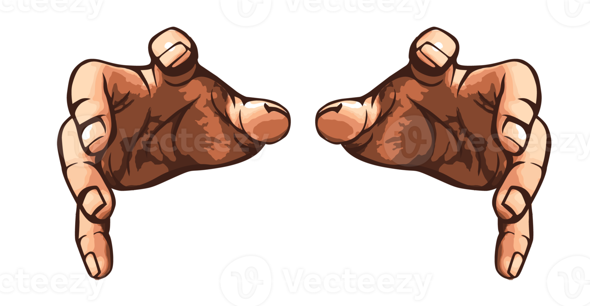 Hands in different interpretations png