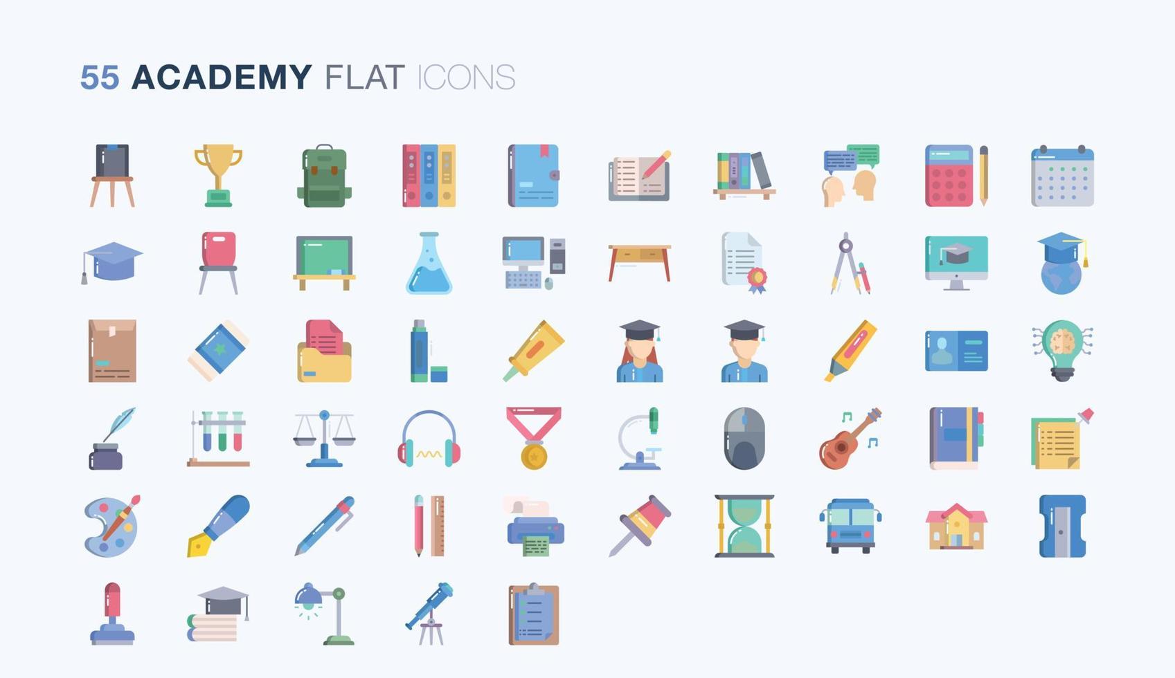 Academy Icon Set vector