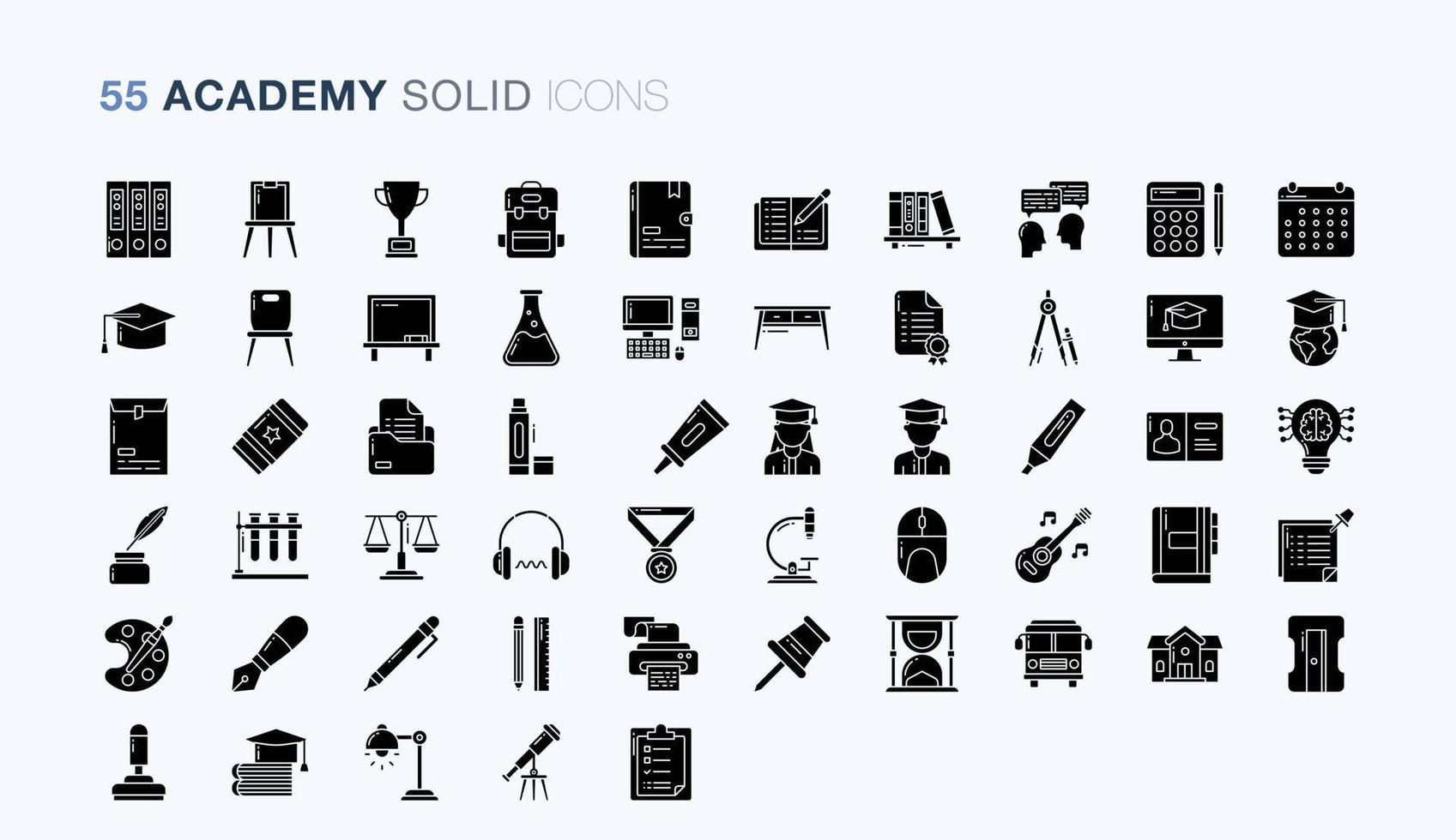 Academy Icon Set vector