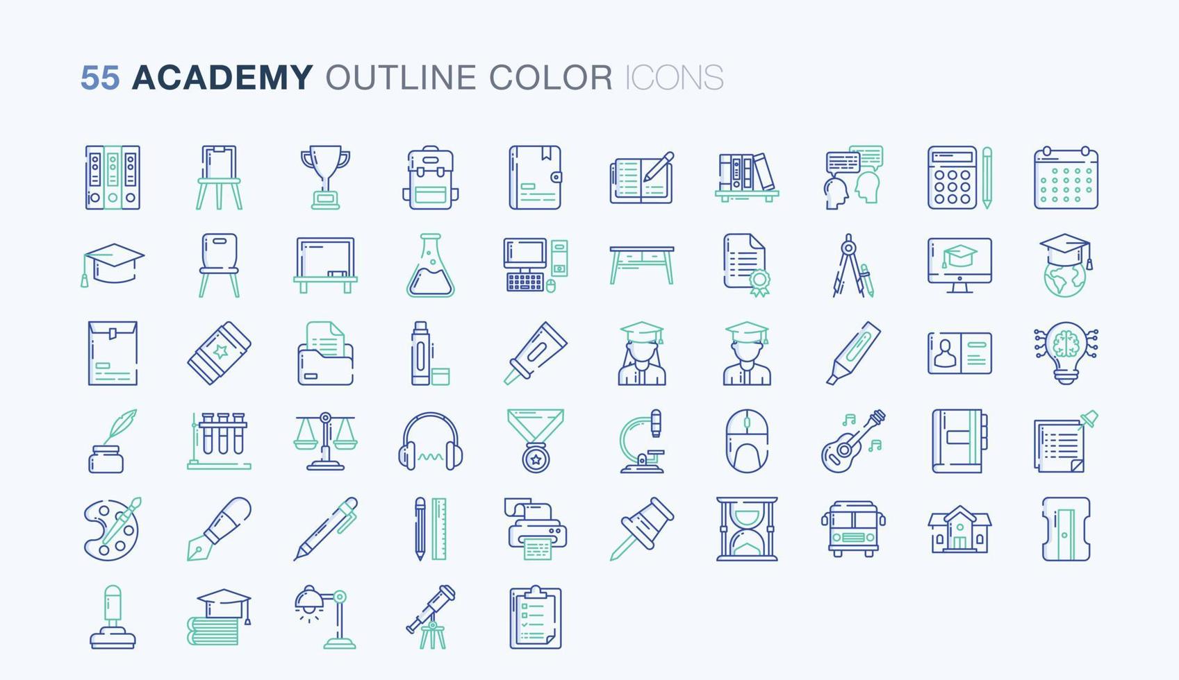 Academy Icon Set vector