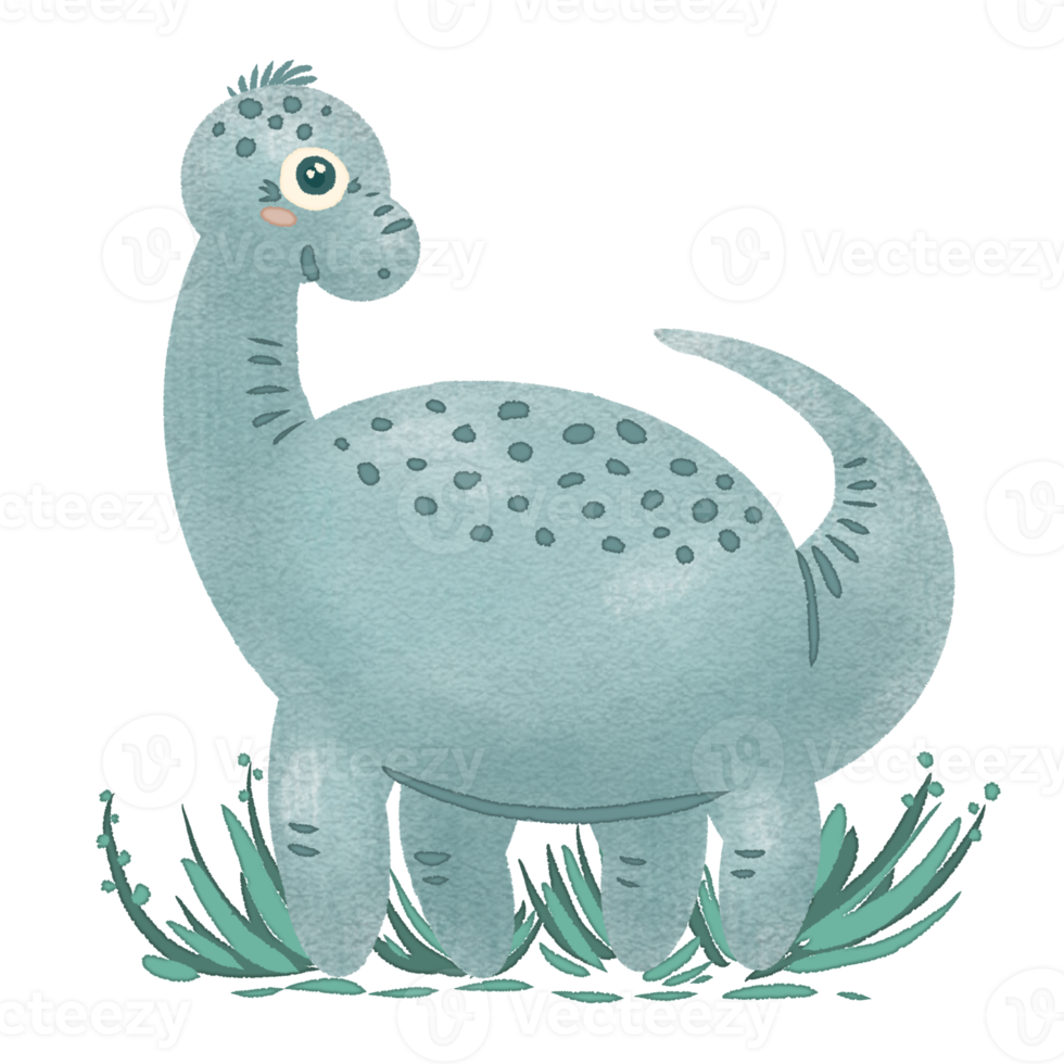 Baby dinosaur illustration in cartoon style png