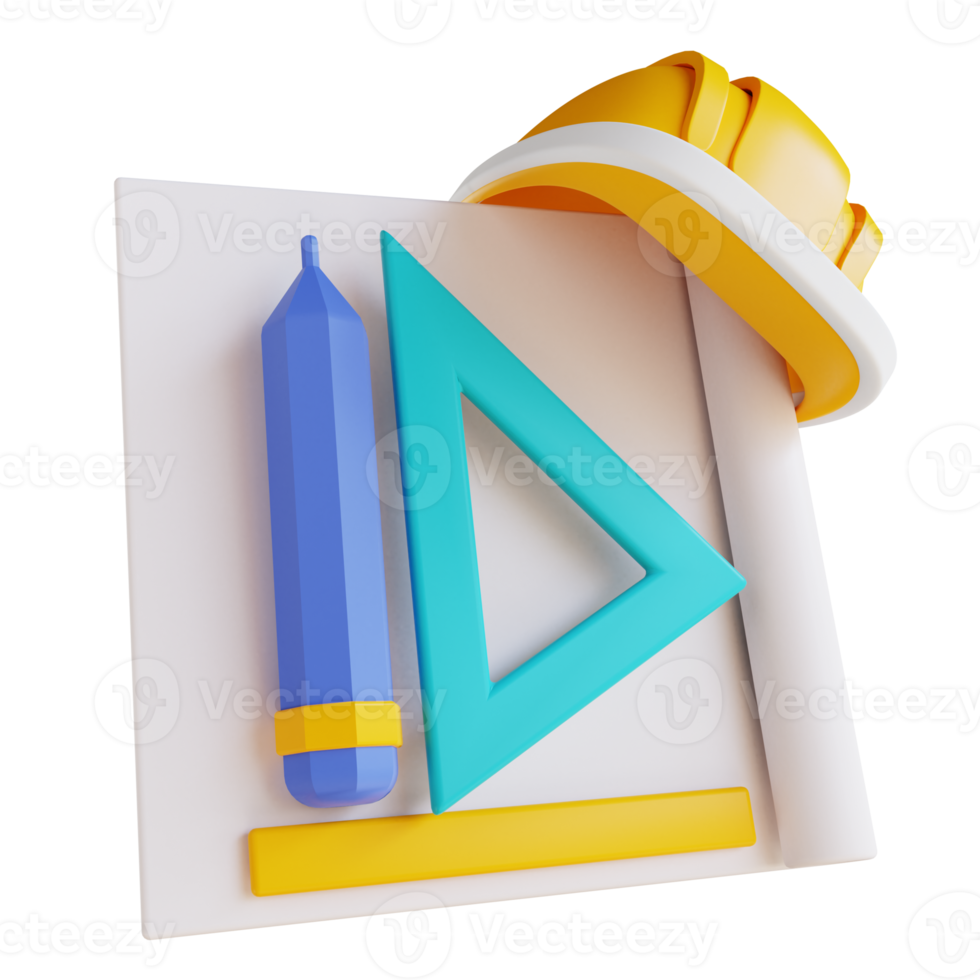 3d illustration verktyg arkitektur png