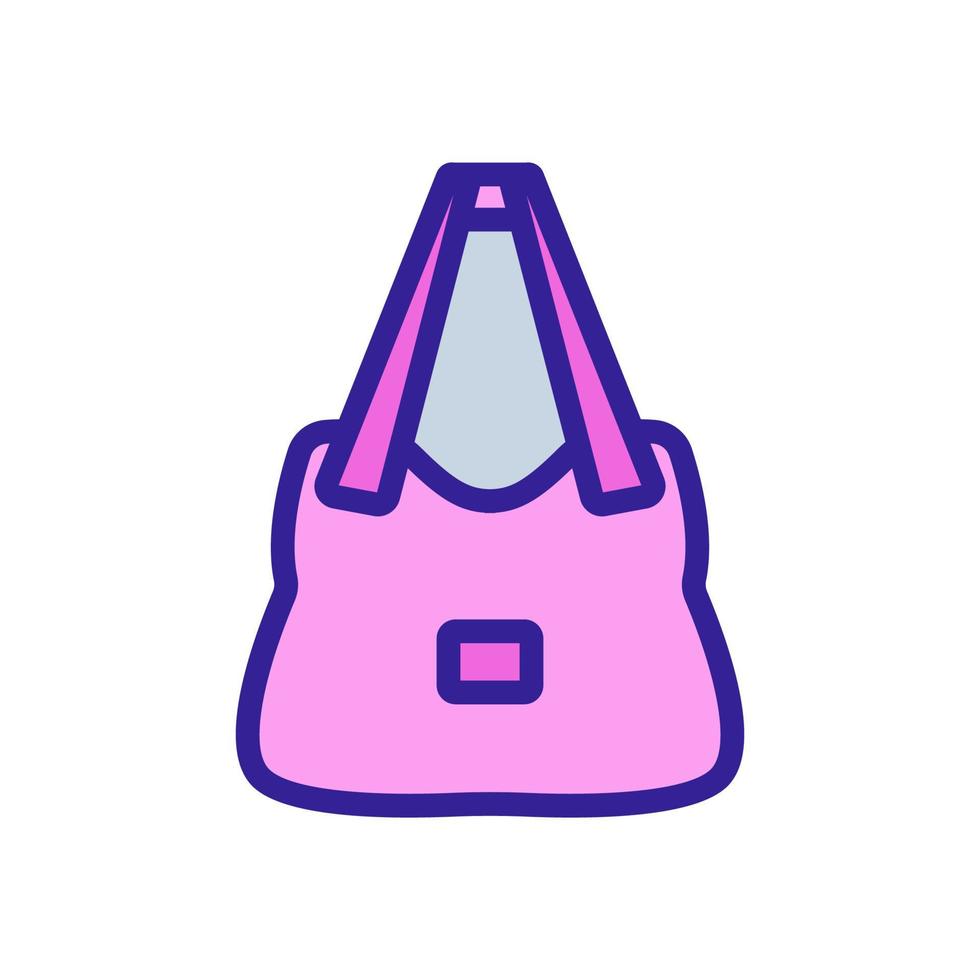 bolso de mujer con vector de icono de mango largo.