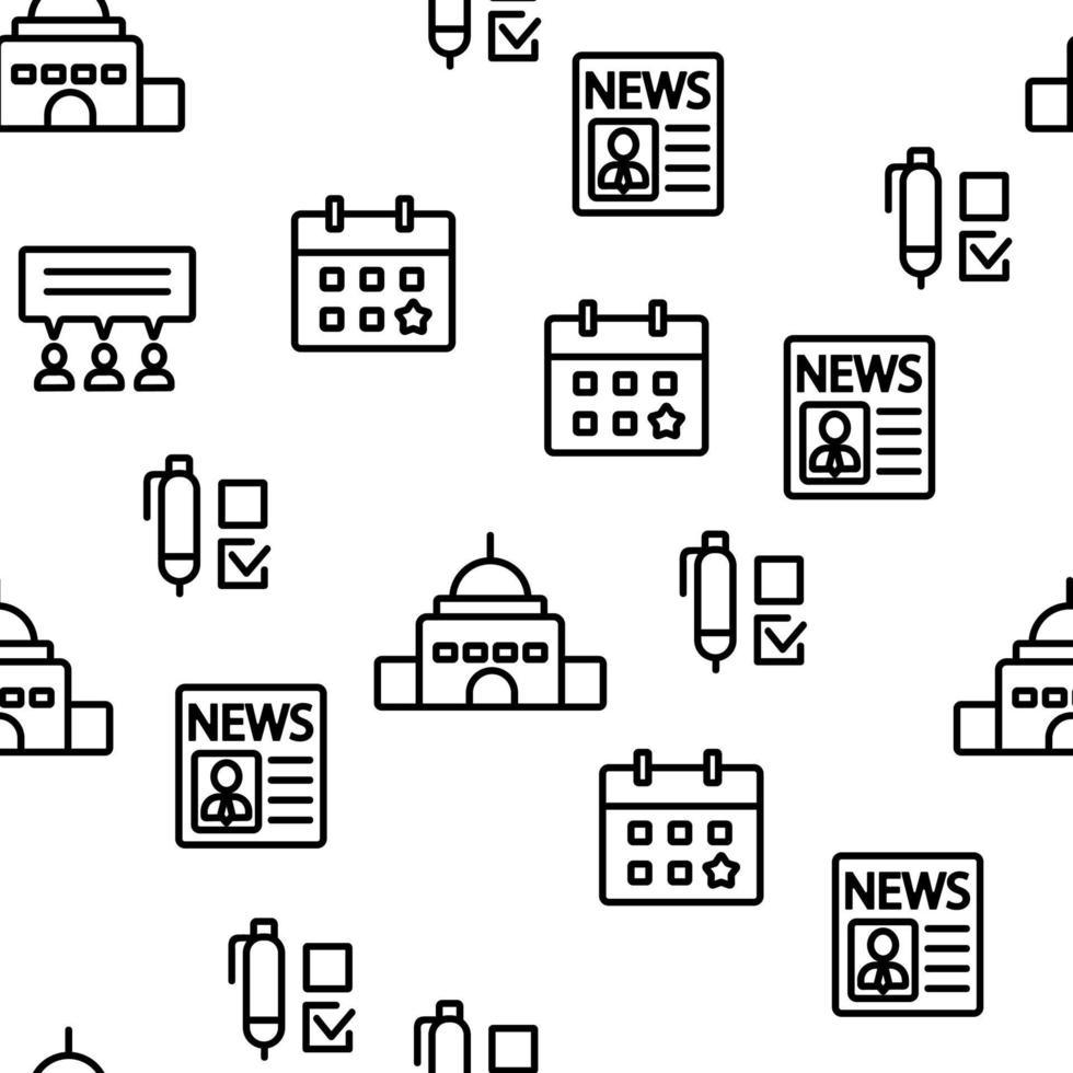 Elections Vector Seamless Pattern