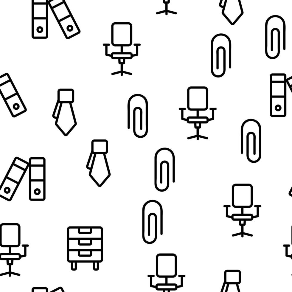 Office Job Vector Seamless Pattern