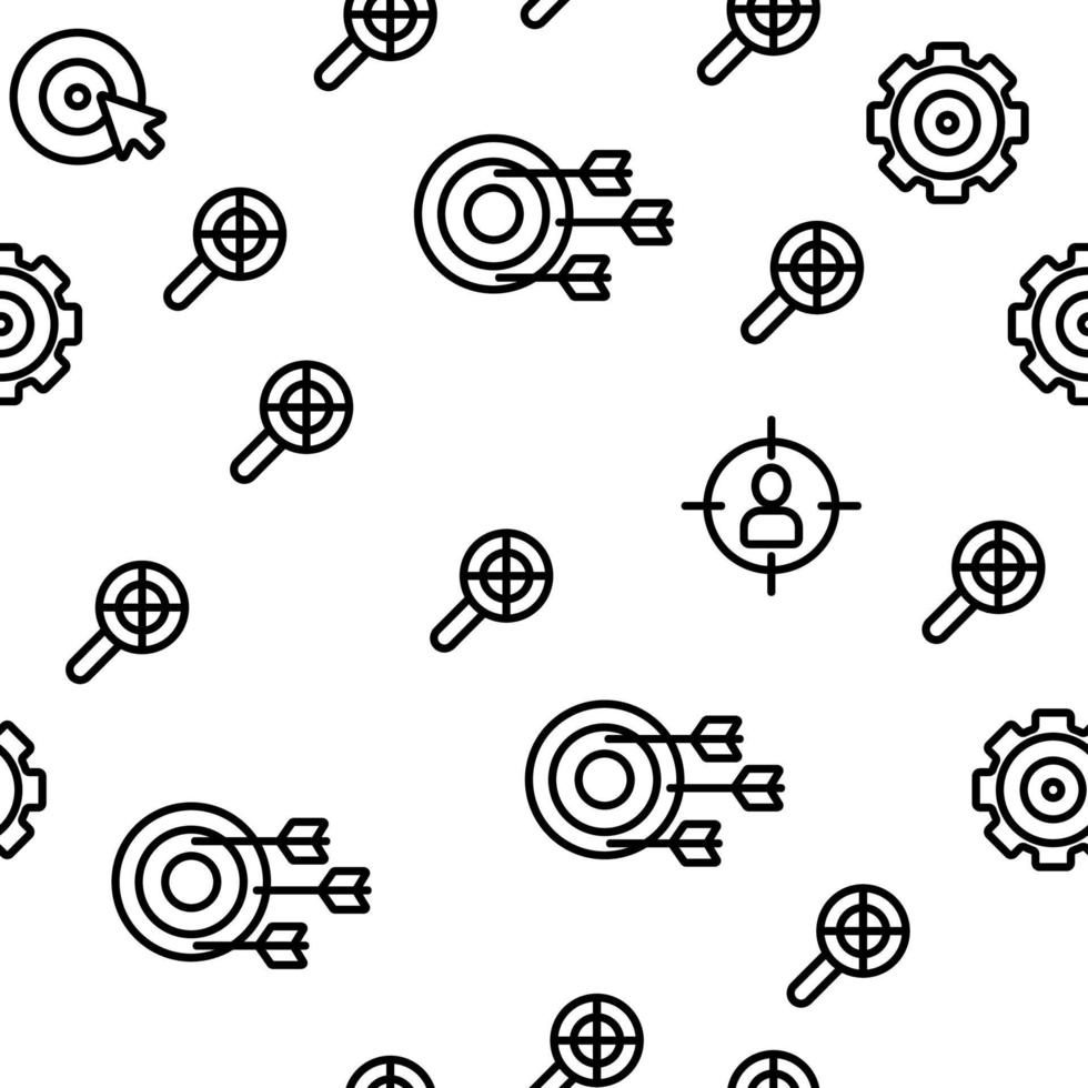 Target Aim Vector Seamless Pattern