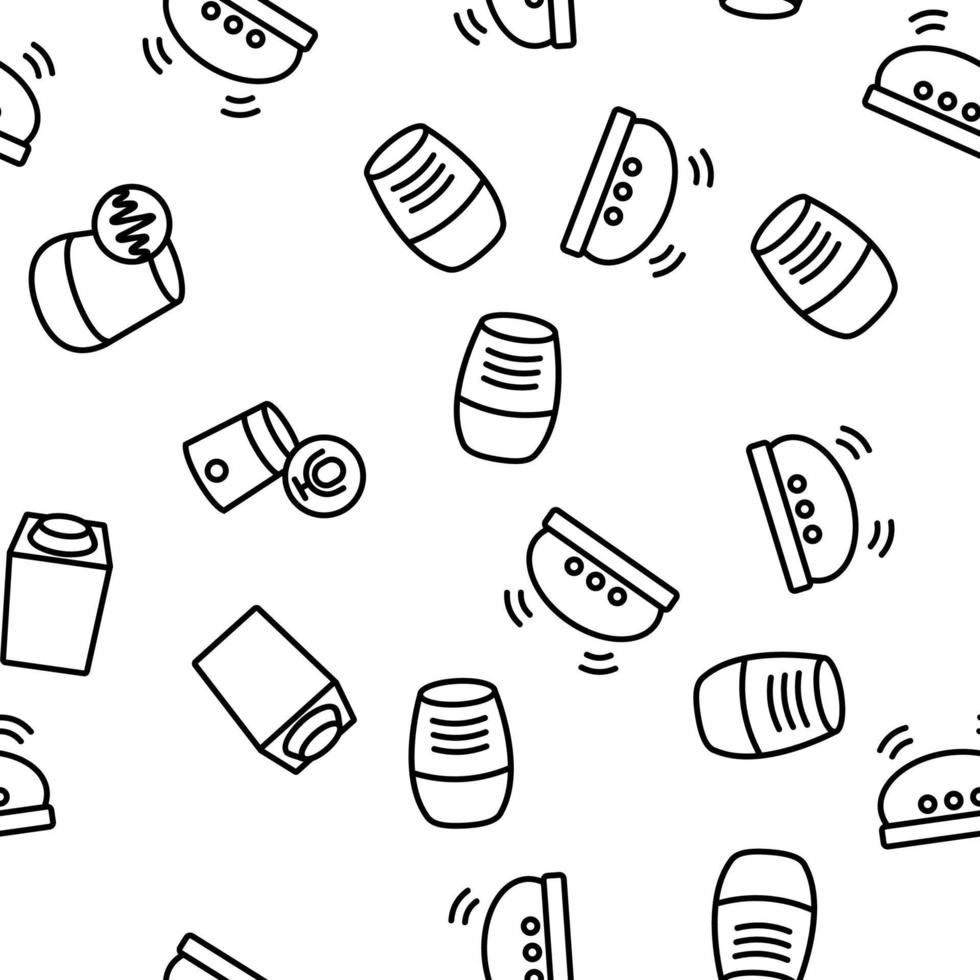 Speaker Assistant Vector Seamless Pattern