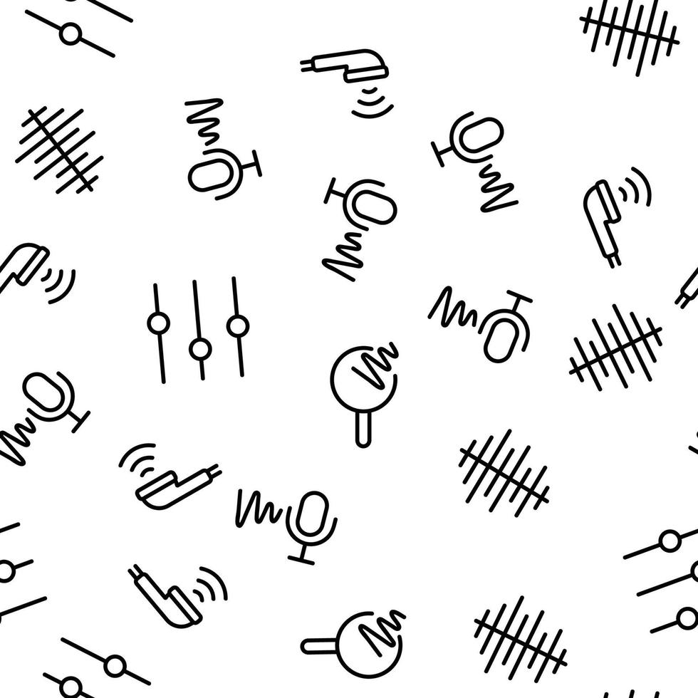 Frequency Pulse Wave Vector Seamless Pattern