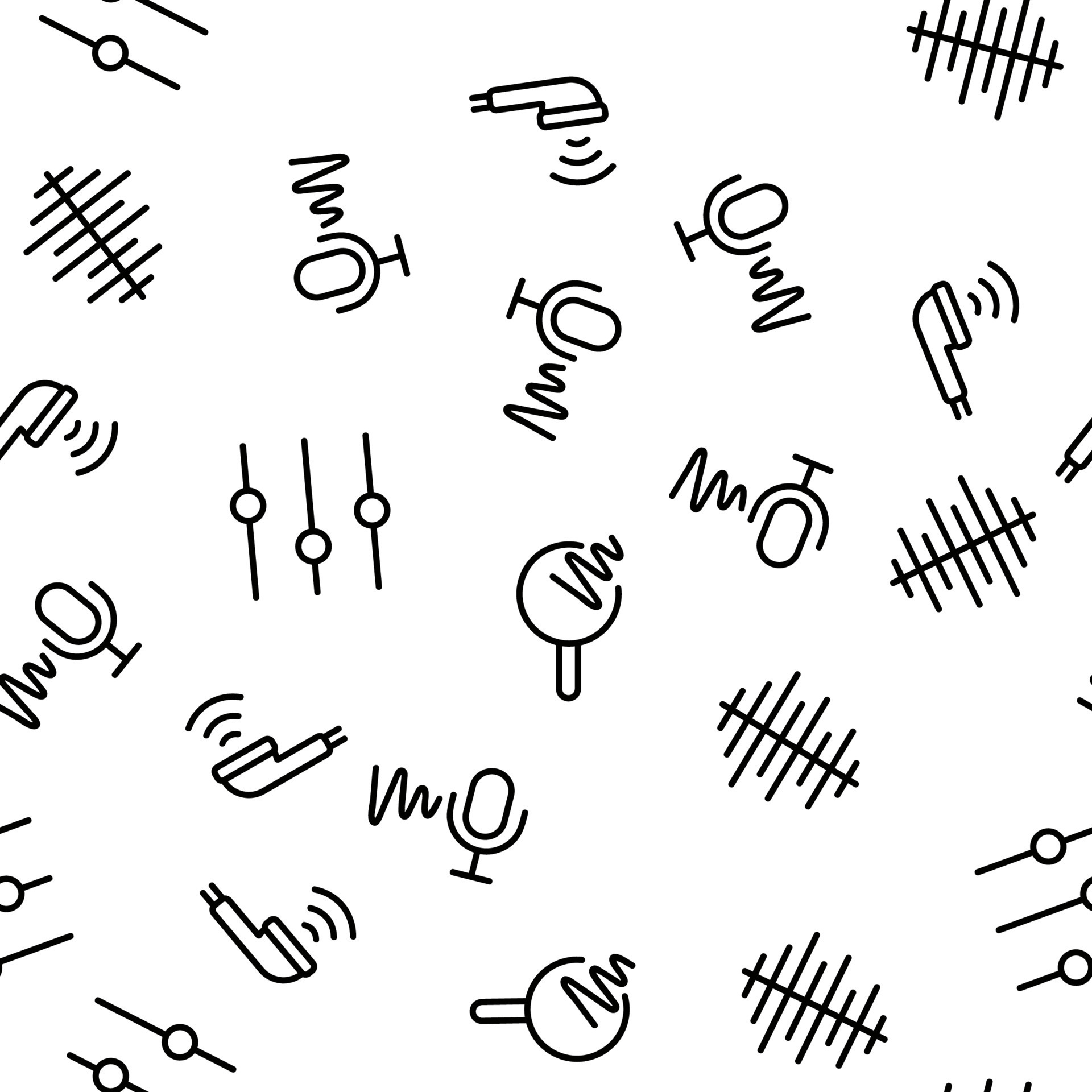 Frequency Pulse Wave Vector Seamless Pattern 11994526 Vector Art at