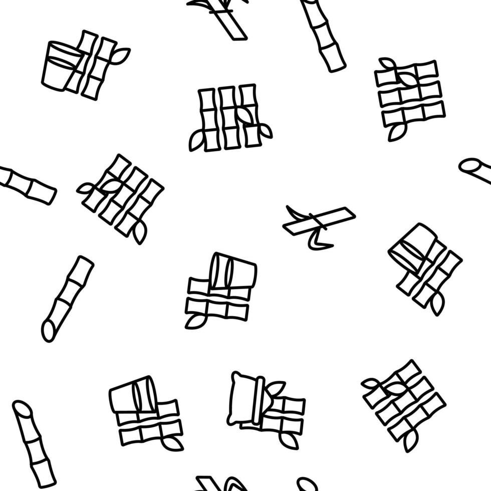Sugar Cane Agriculture Vector Seamless Pattern