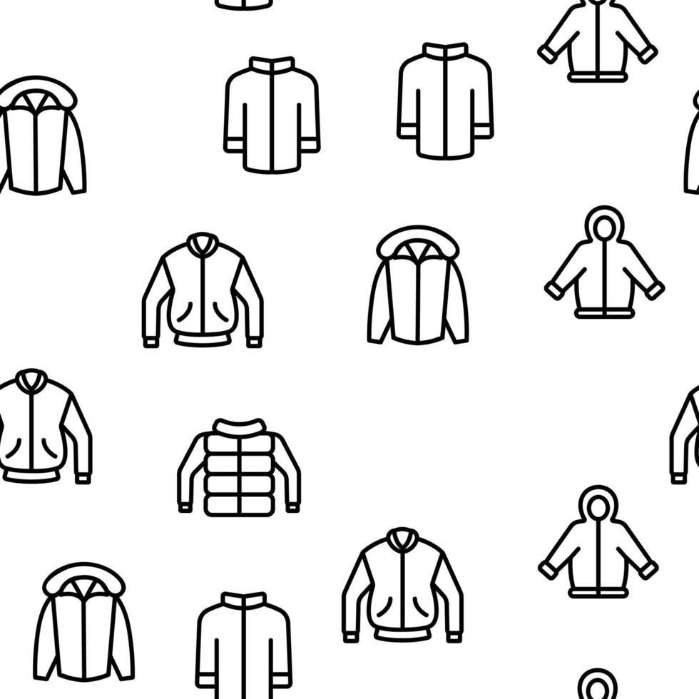 Jacket Fashion Clothes Vector Seamless Pattern