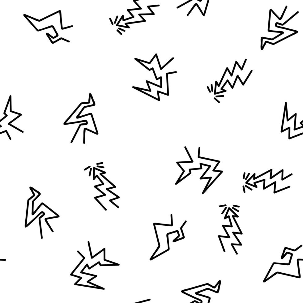 Bolt Lightning Flash Vector Seamless Pattern