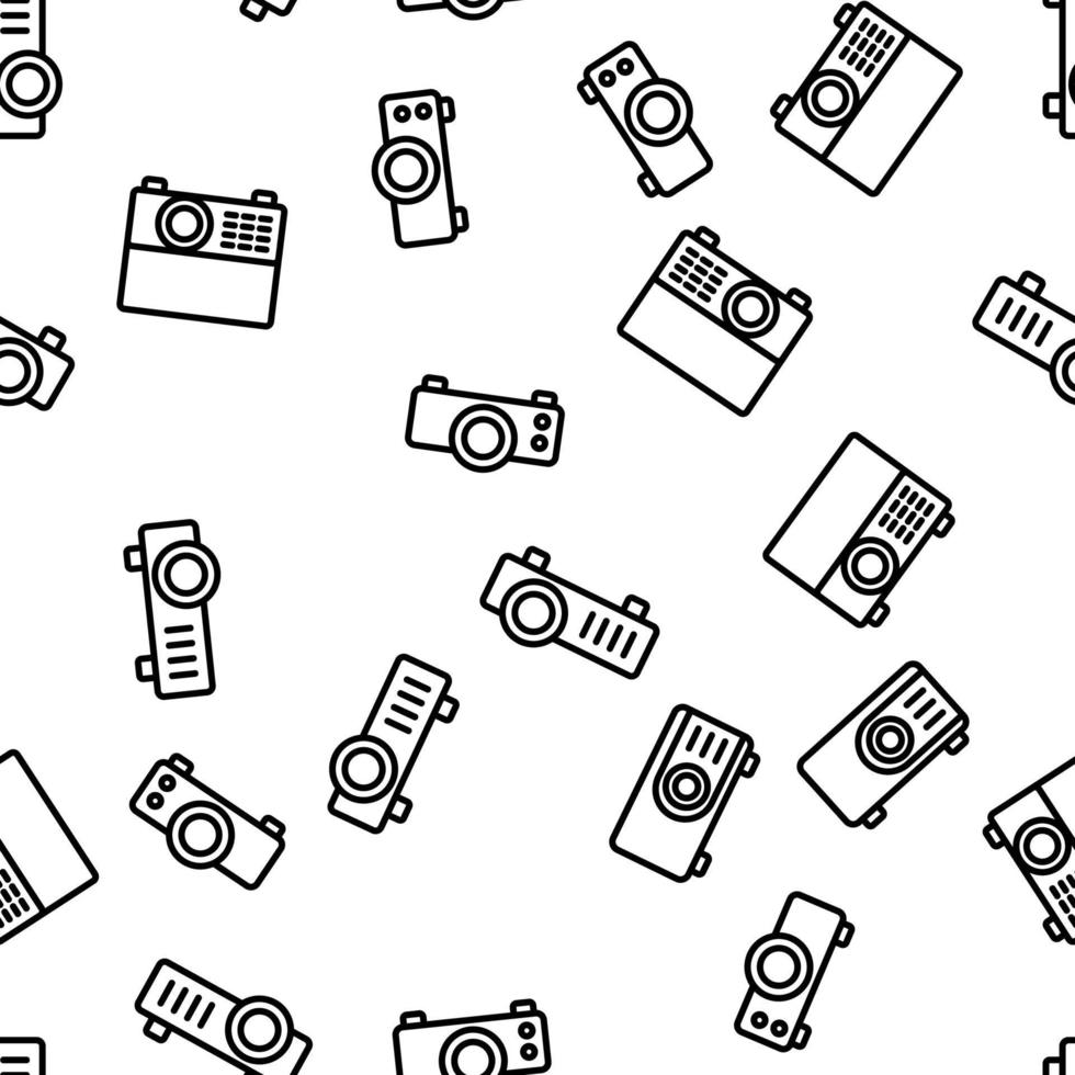 Projector Equipment Vector Seamless Pattern