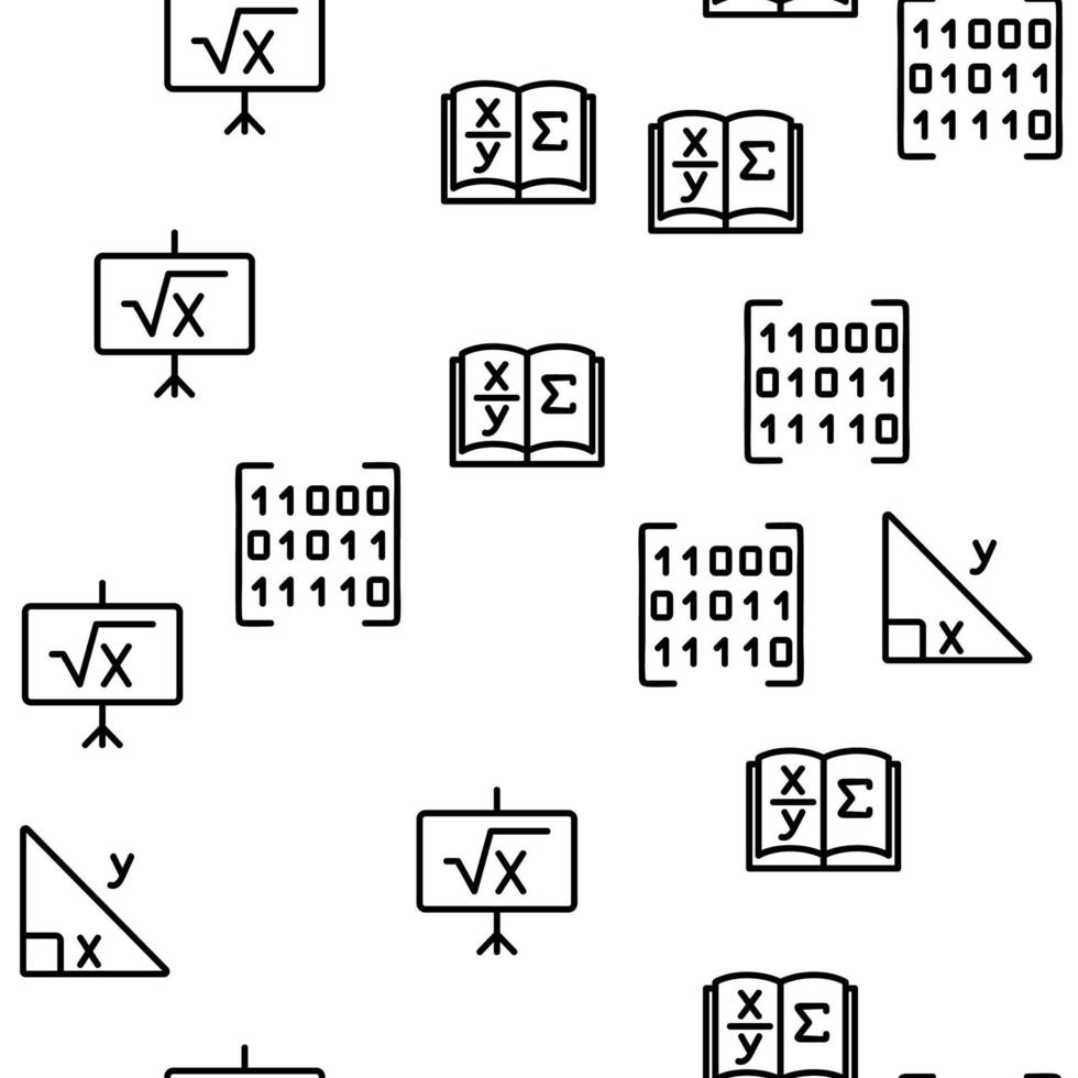 patrón transparente de vector de educación de ciencia matemática