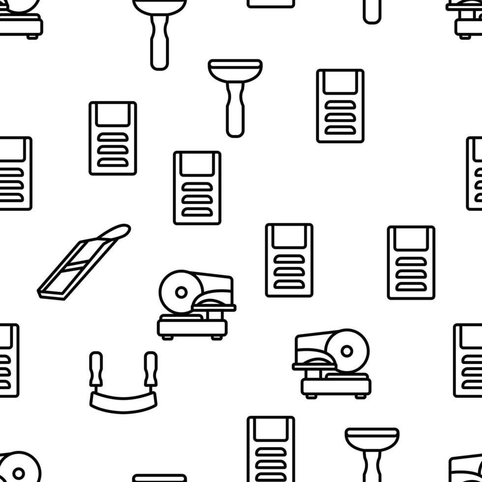 Slicer Kitchenware Vector Seamless Pattern