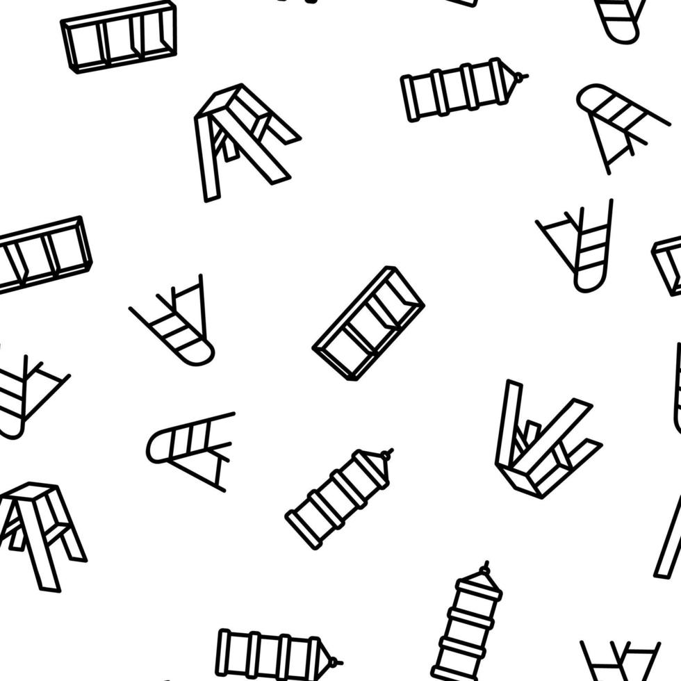 Ladder And Staircase Vector Seamless Pattern