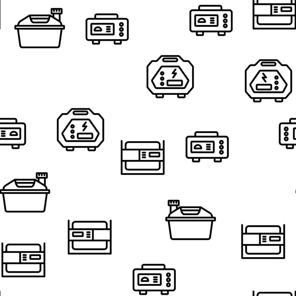 Portable Generator Vector Seamless Pattern