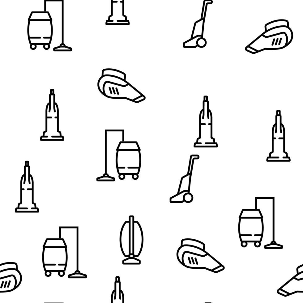 Wet Vacuum Cleaner Collection Icons Set Vector