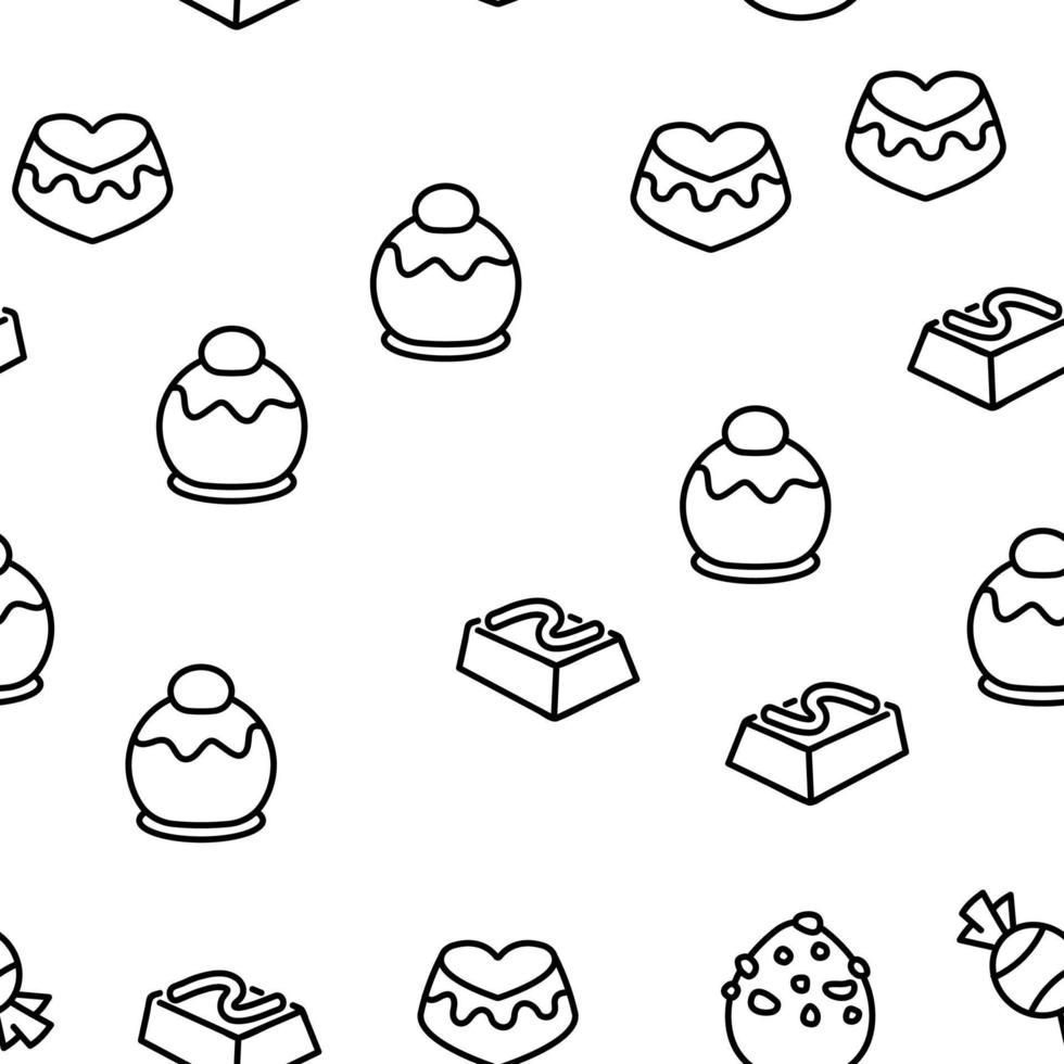 Chocolate Sweet Food Vector Seamless Pattern