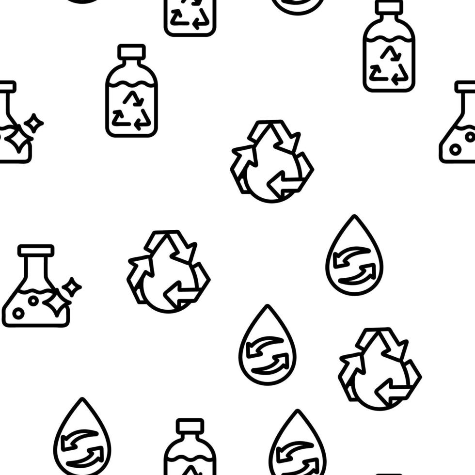 Water Treatment Vector Seamless Pattern
