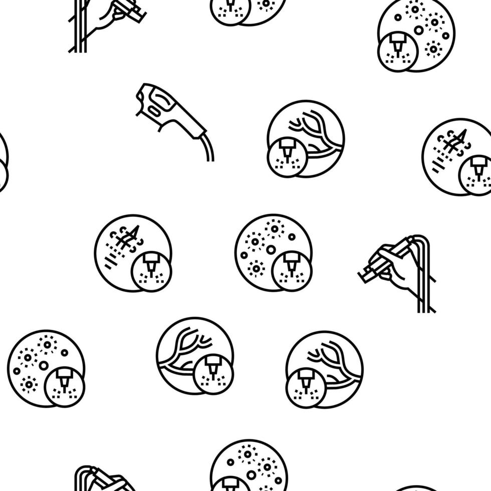 Laser Therapy Service Vector Seamless Pattern