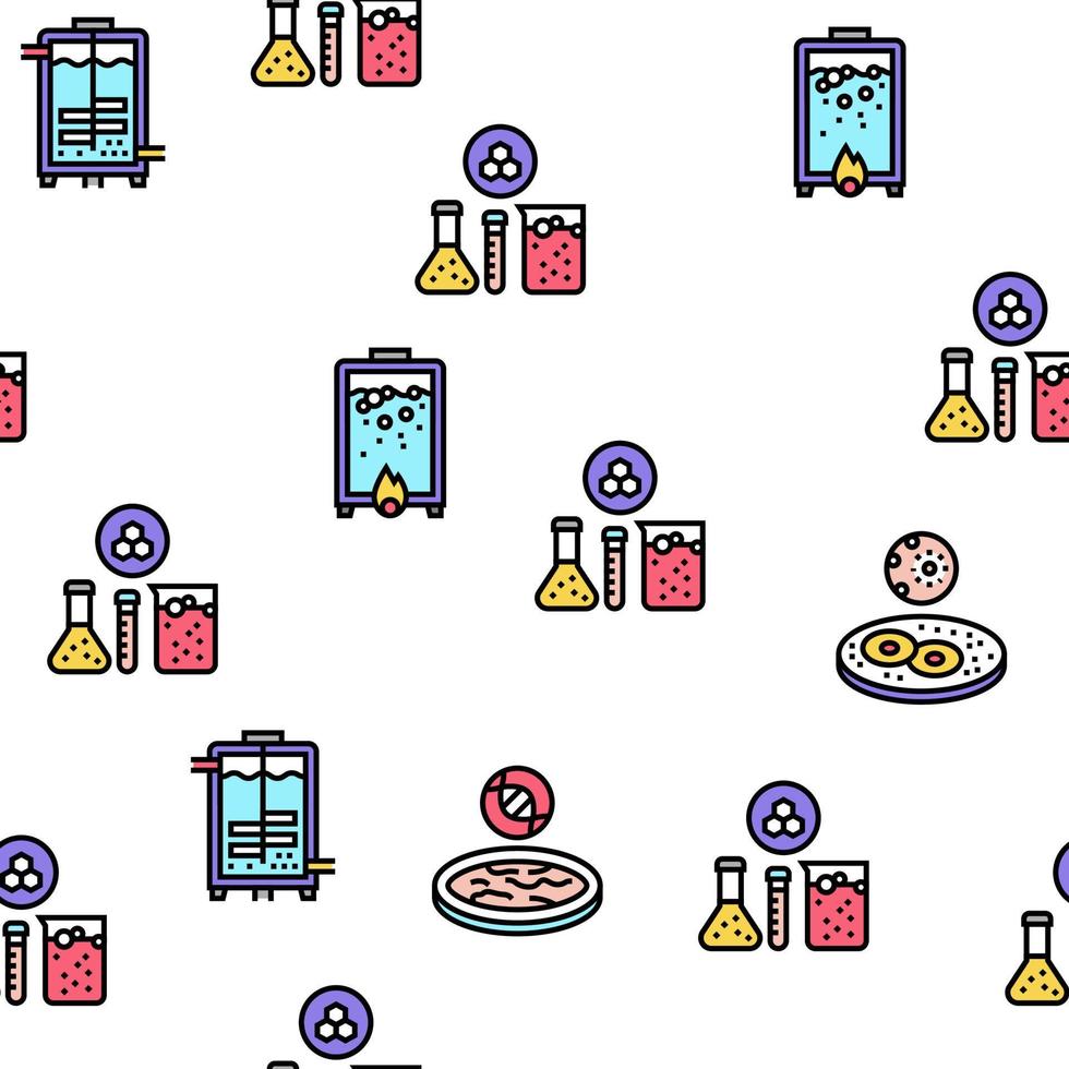 Pharmaceutical Production Factory Icons Set Vector