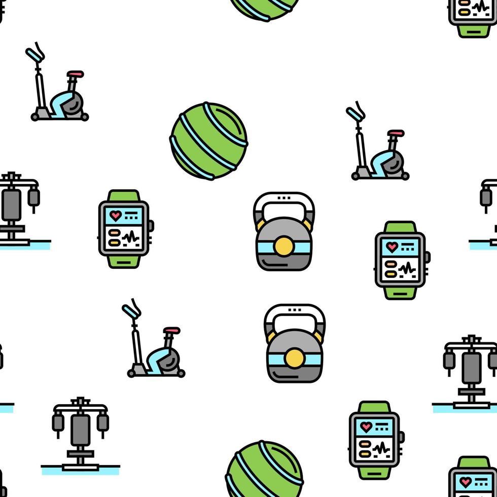 Sport Active Competitive Game Vector Seamless Pattern