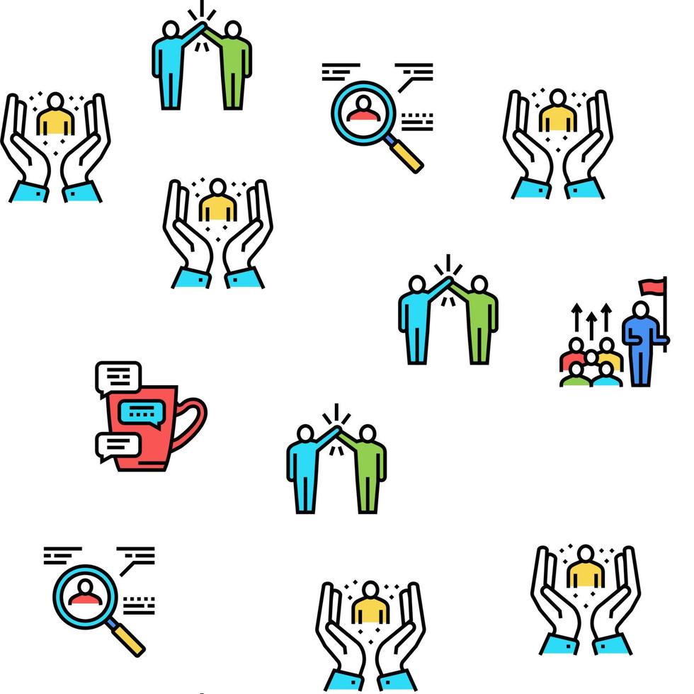 Business Situations Vector Seamless Pattern