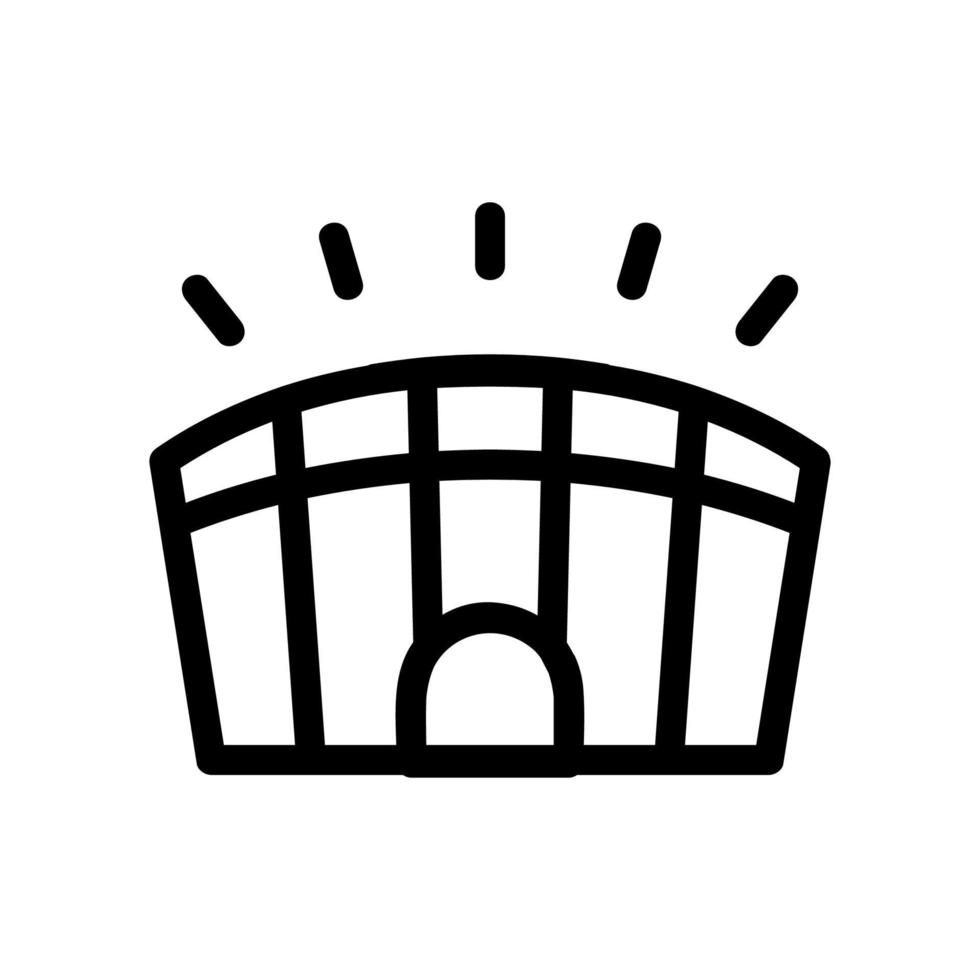 Stadium icon vector. Isolated contour symbol illustration vector
