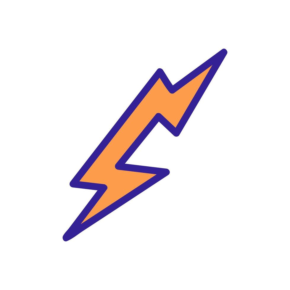 bolt icon vector. Isolated contour symbol illustration vector