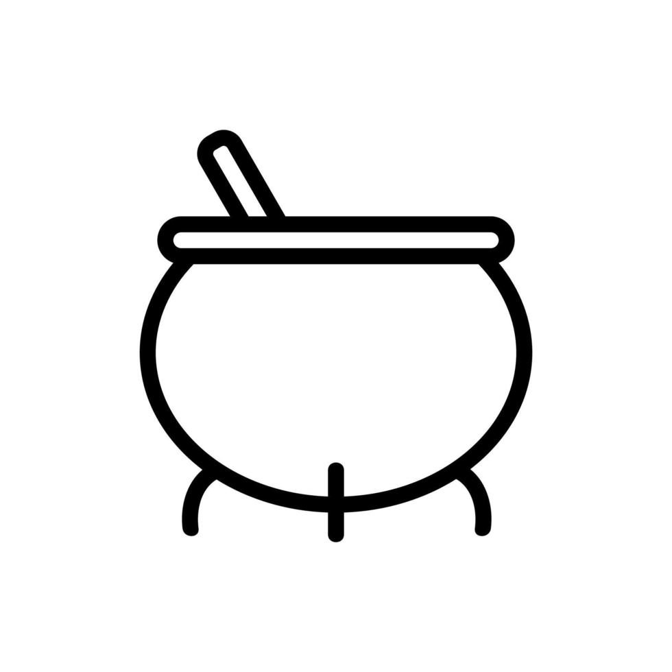 cauldron potion icon vector. Isolated contour symbol illustration vector