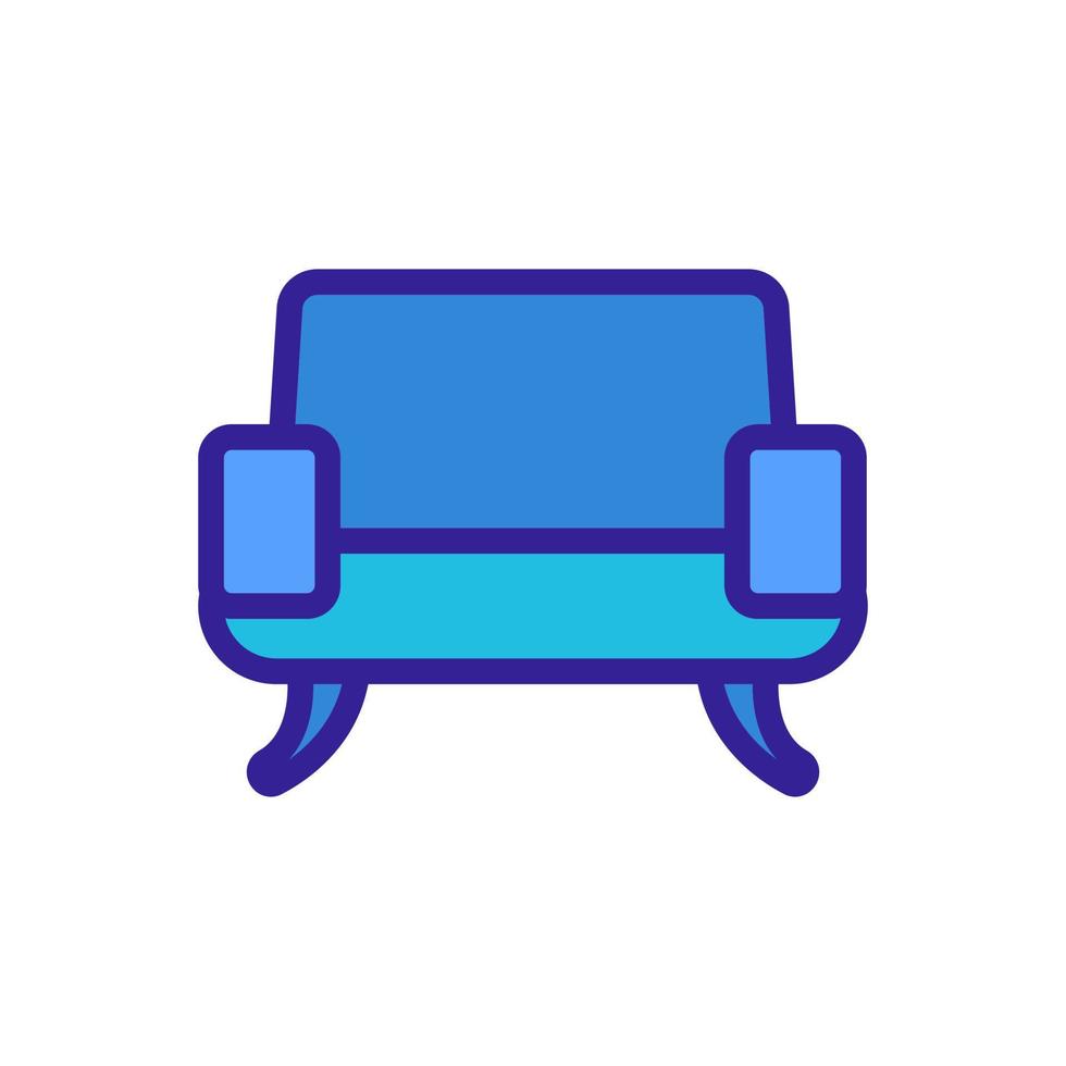 comfortable sofa icon vector. Isolated contour symbol illustration vector