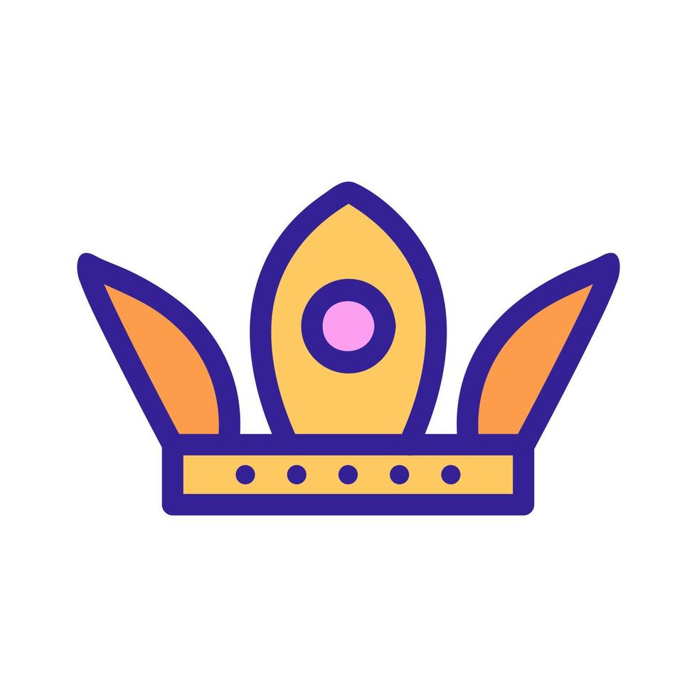 the imperial crown icon is a vector. Isolated contour symbol illustration vector