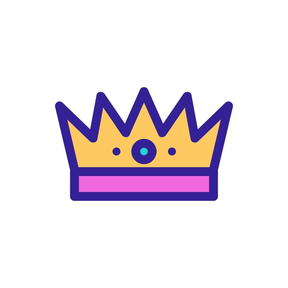 Crown King icon vector. Isolated contour symbol illustration vector