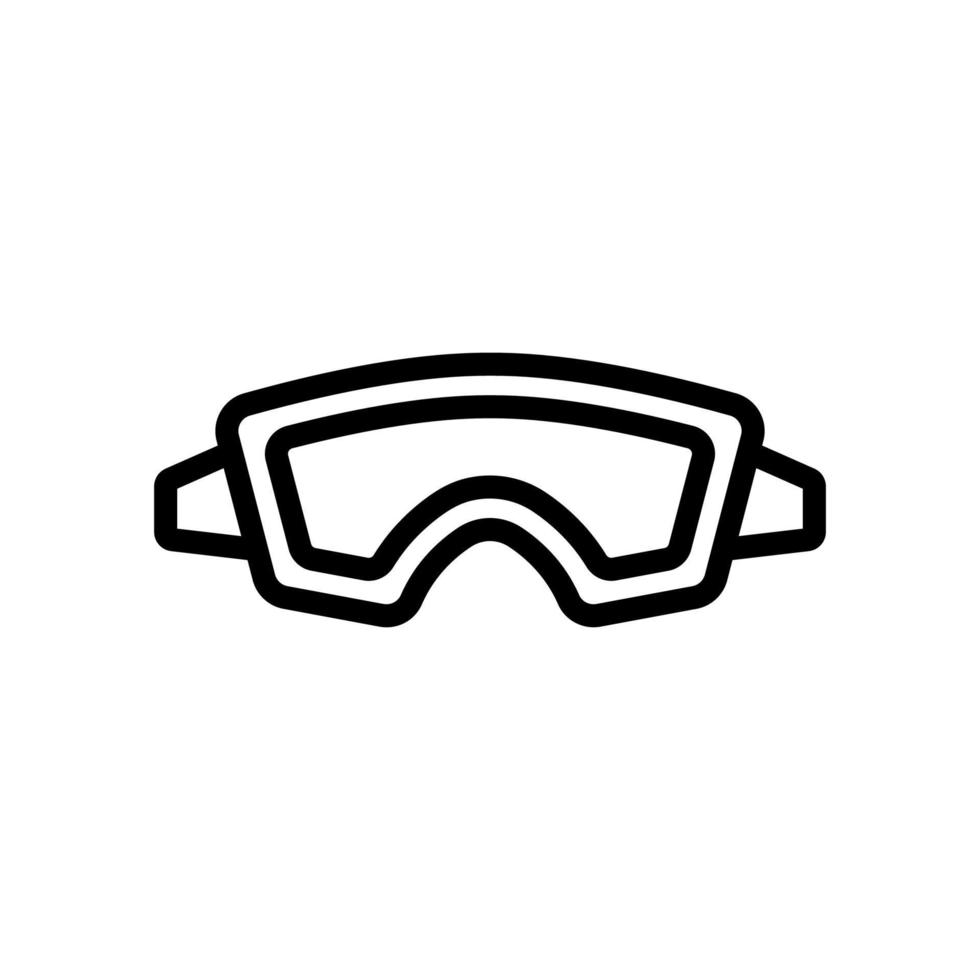 protective with clear shape swimming mask icon vector outline illustration