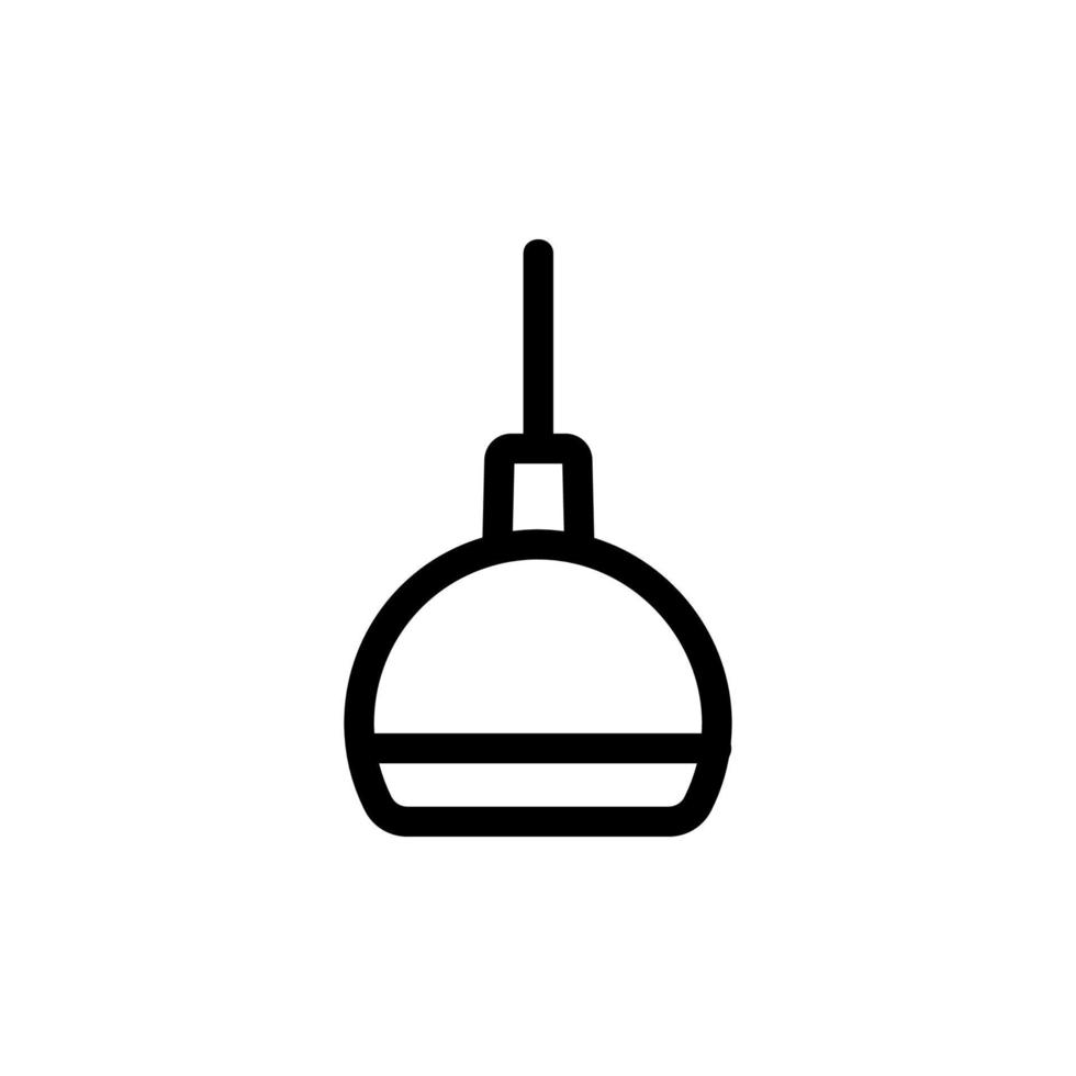 Chandelier icon vector. Isolated contour symbol illustration vector