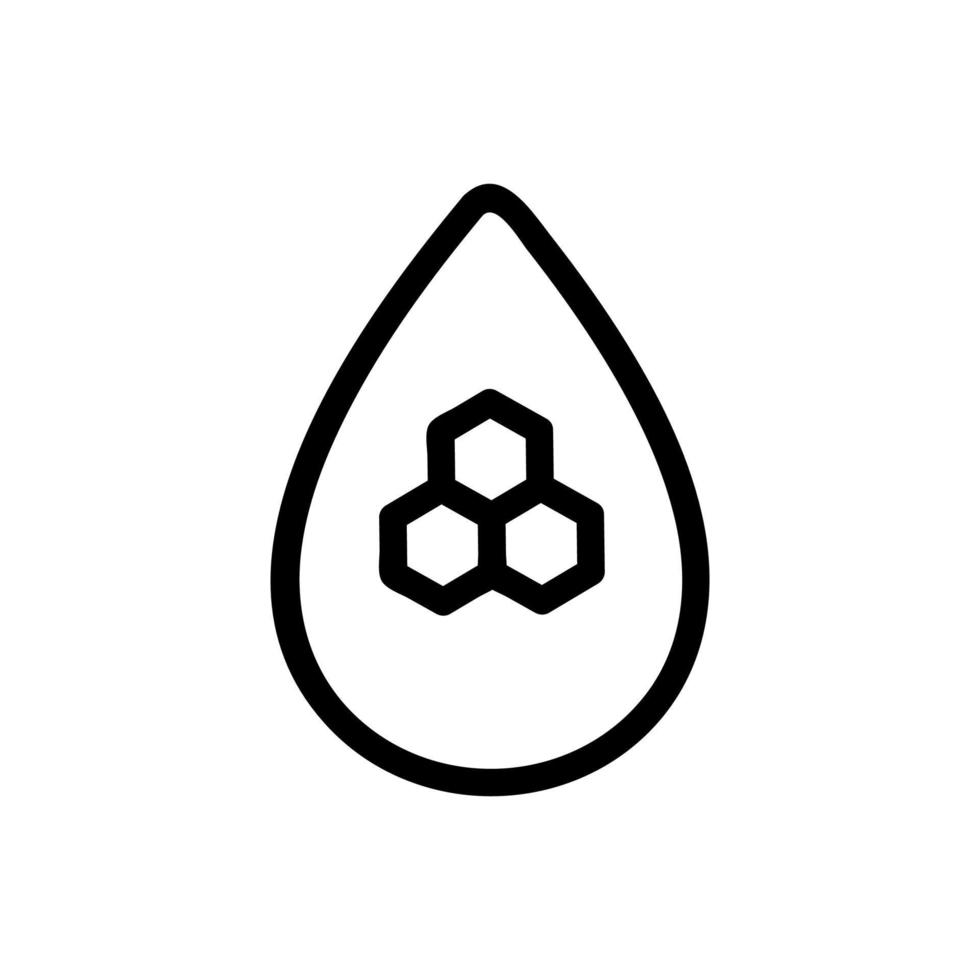 The honey drop drains the icon vector. Isolated contour symbol illustration vector