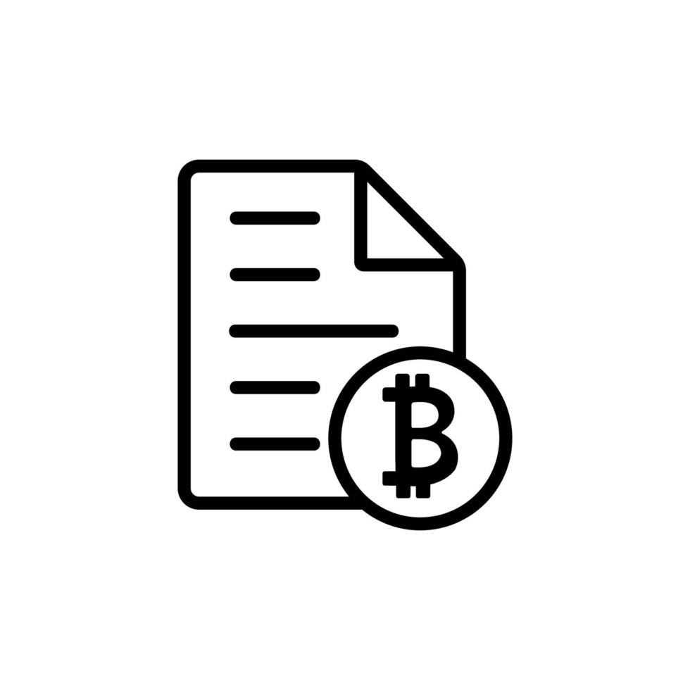 The rise of bitcoin icon vector. Isolated contour symbol illustration vector