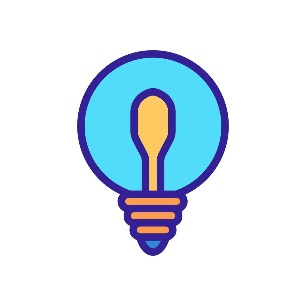 Light bulb icon vector. Isolated contour symbol illustration vector