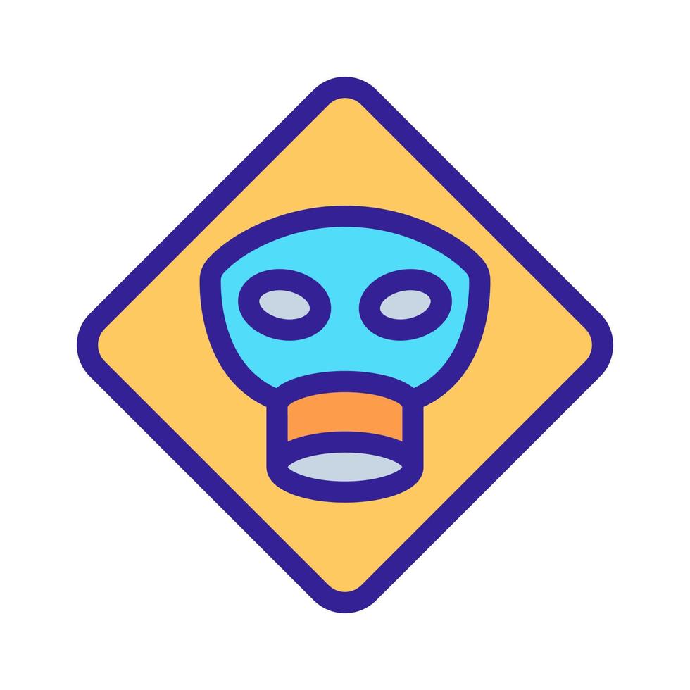 gently gases the icon vector. Isolated contour symbol illustration vector
