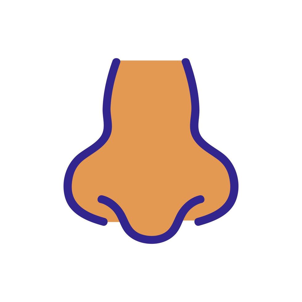 nose front view icon vector outline illustration